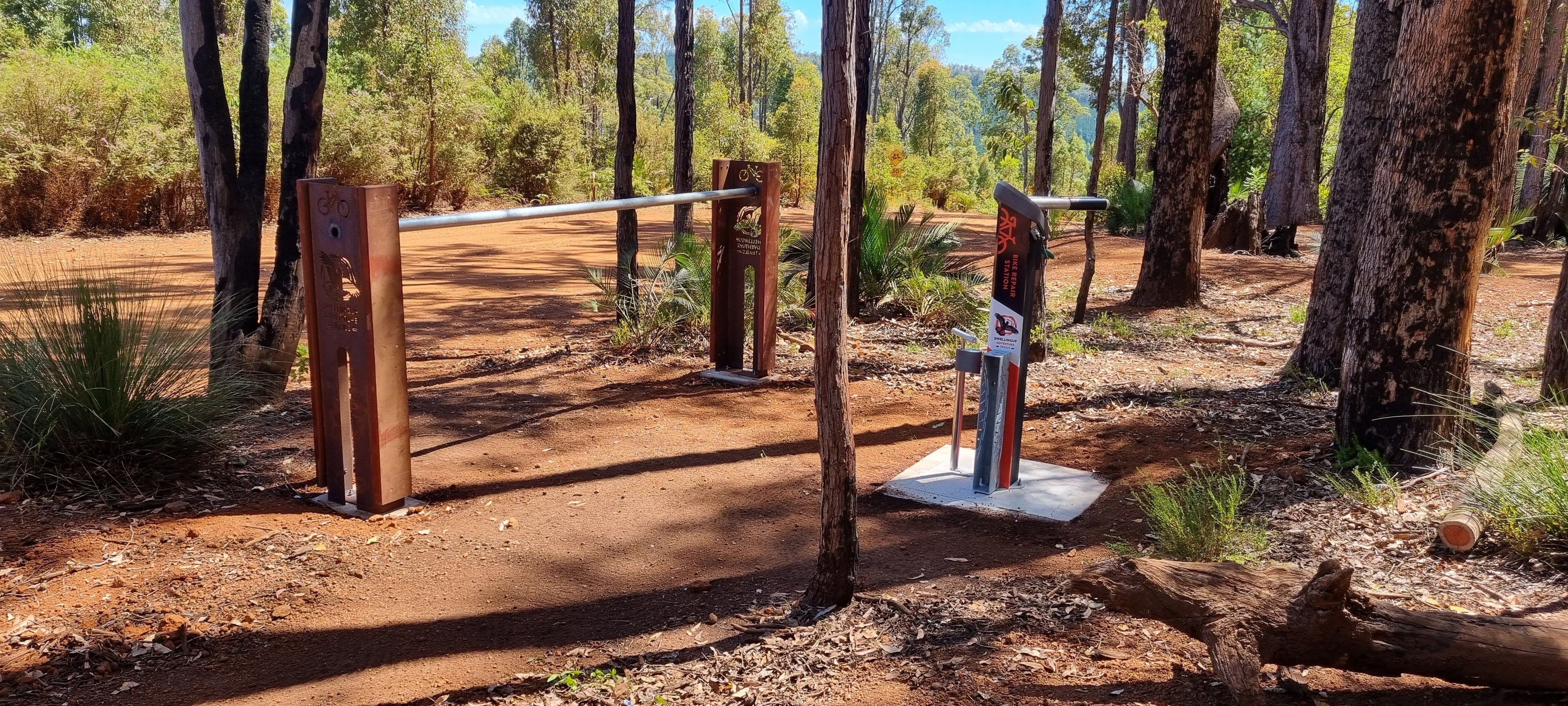 Bike repair station and bike rack install at 'The Roost'